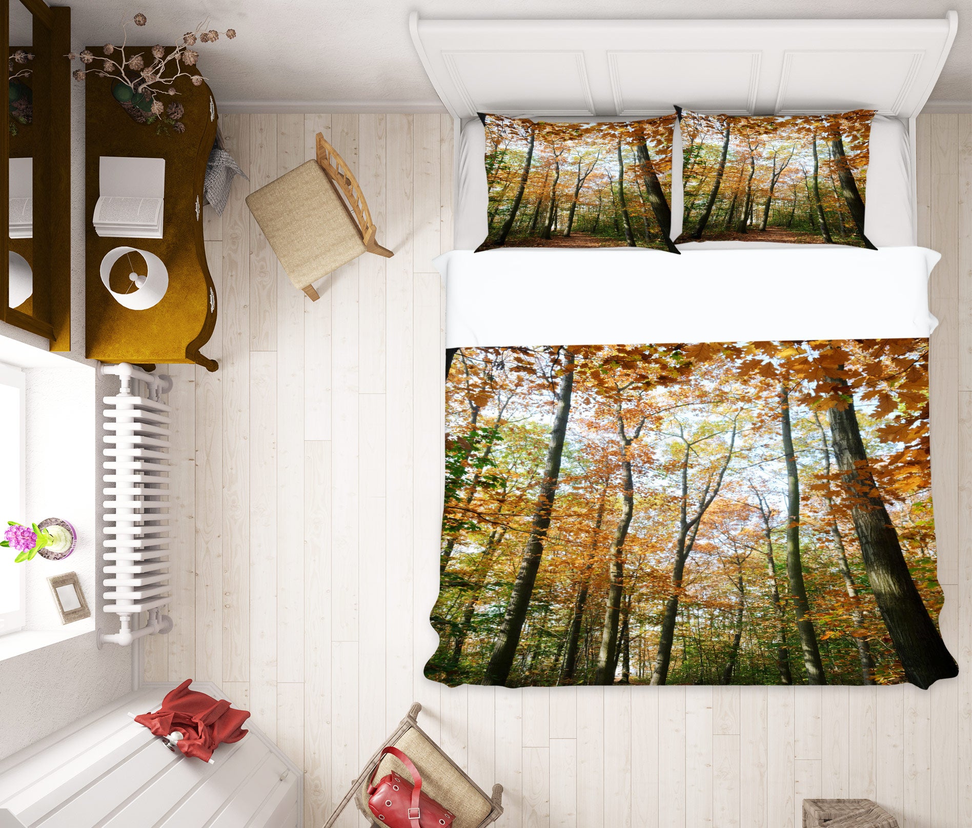 3D Forest 16135 Bed Pillowcases Quilt
