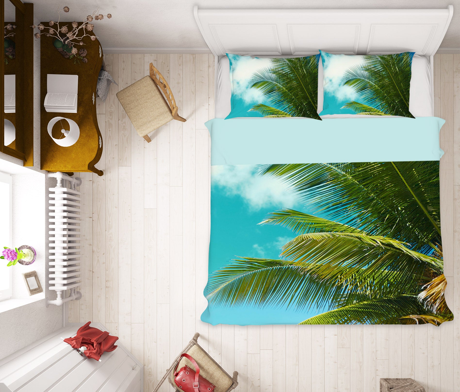 3D Coconut Tree 63184 Bed Pillowcases Quilt
