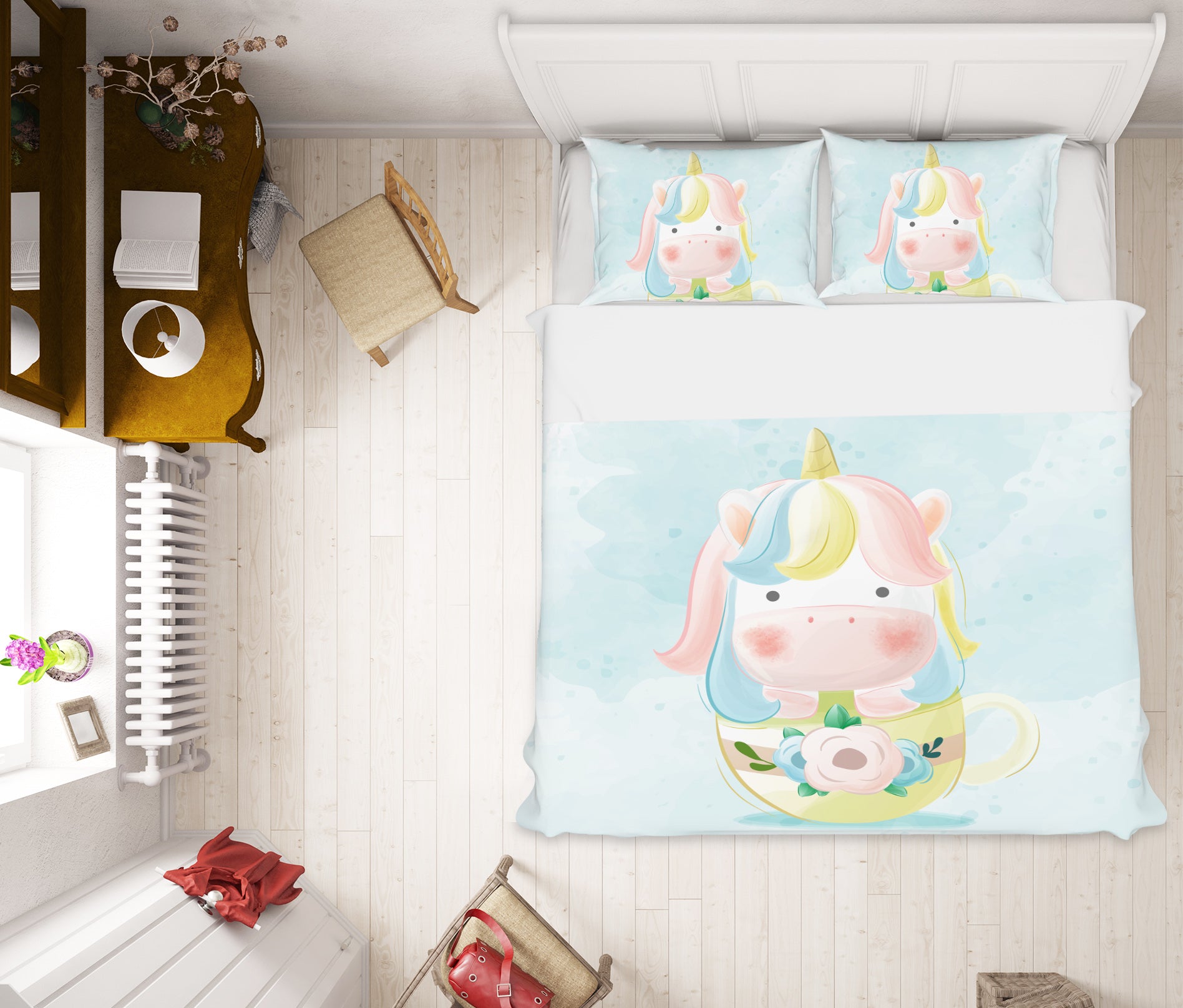 3D Cow Cup 63202 Bed Pillowcases Quilt