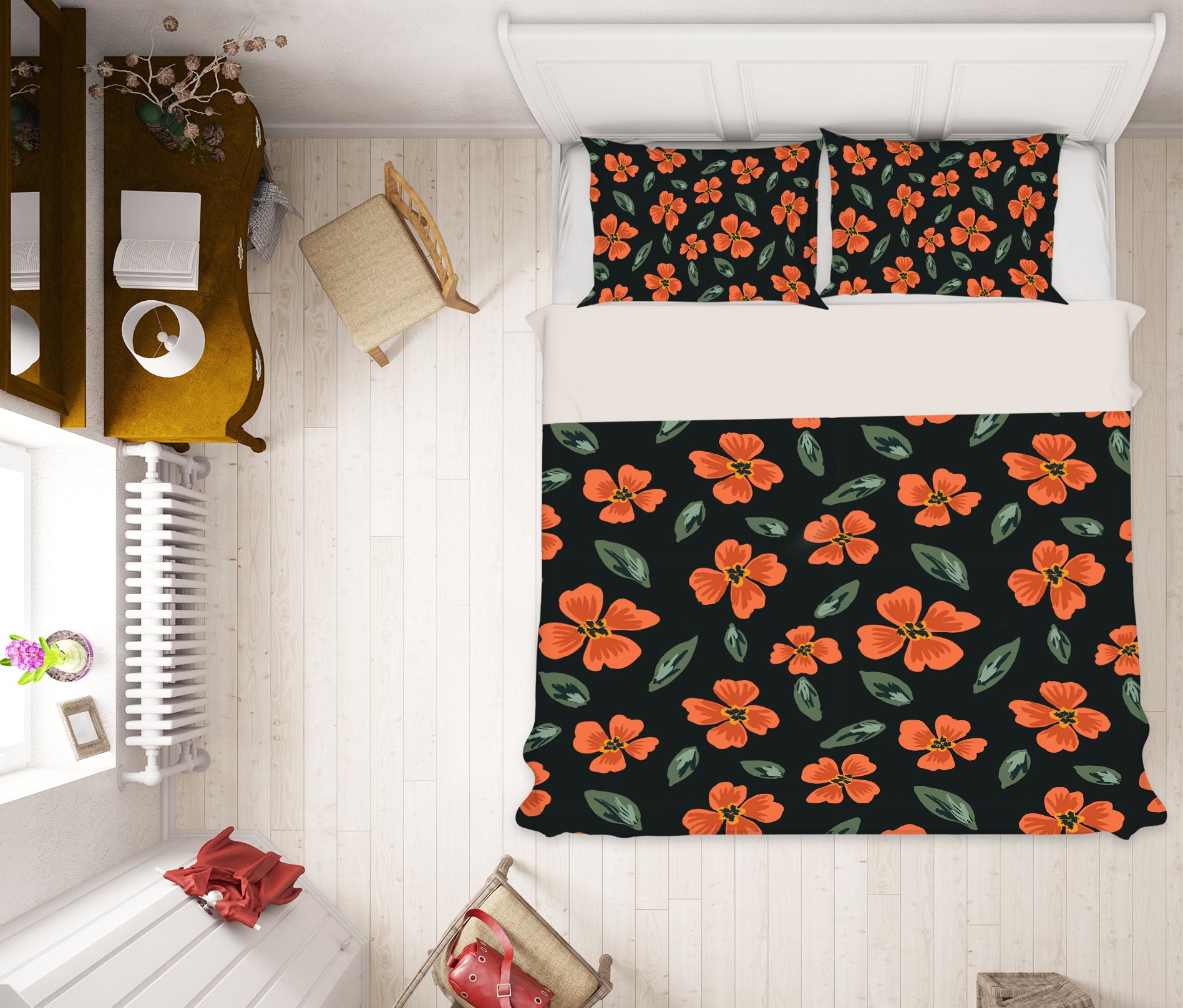 3D Red Flowers 109106 Kashmira Jayaprakash Bedding Bed Pillowcases Quilt