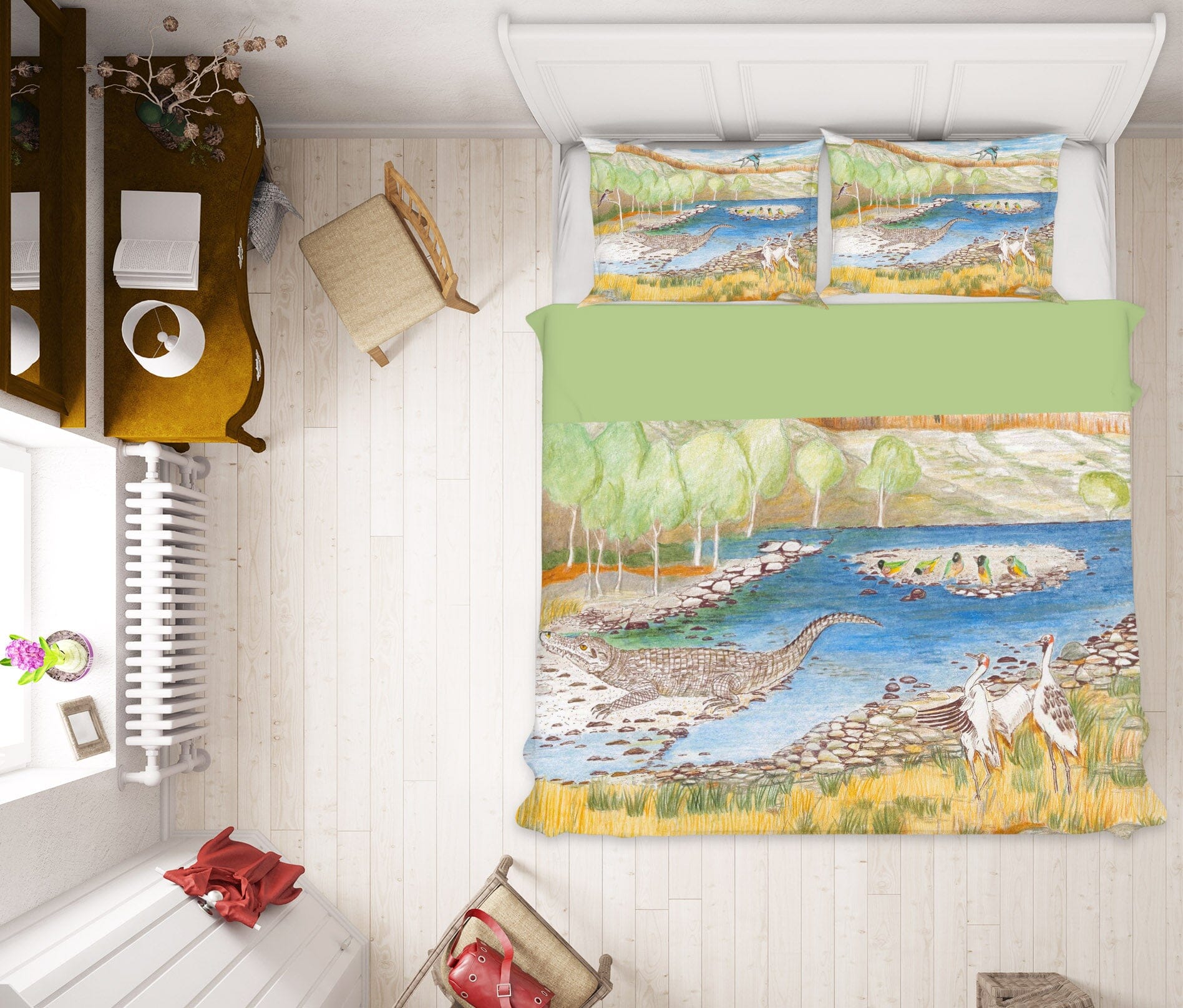 3D Park River 036 Michael Sewell Bedding Bed Pillowcases Quilt Quiet Covers AJ Creativity Home 