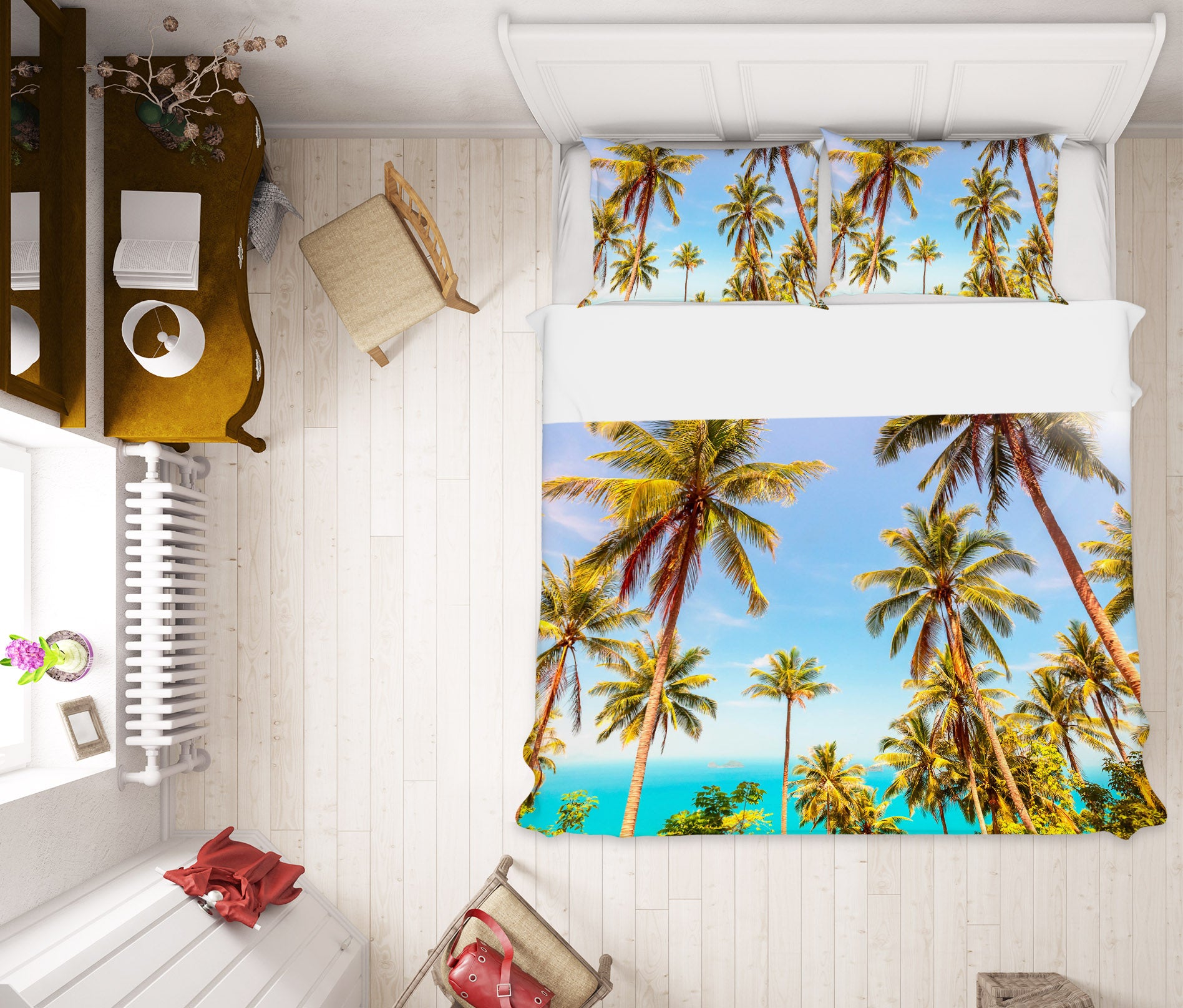 3D Coconut Grove 61130 Bed Pillowcases Quilt