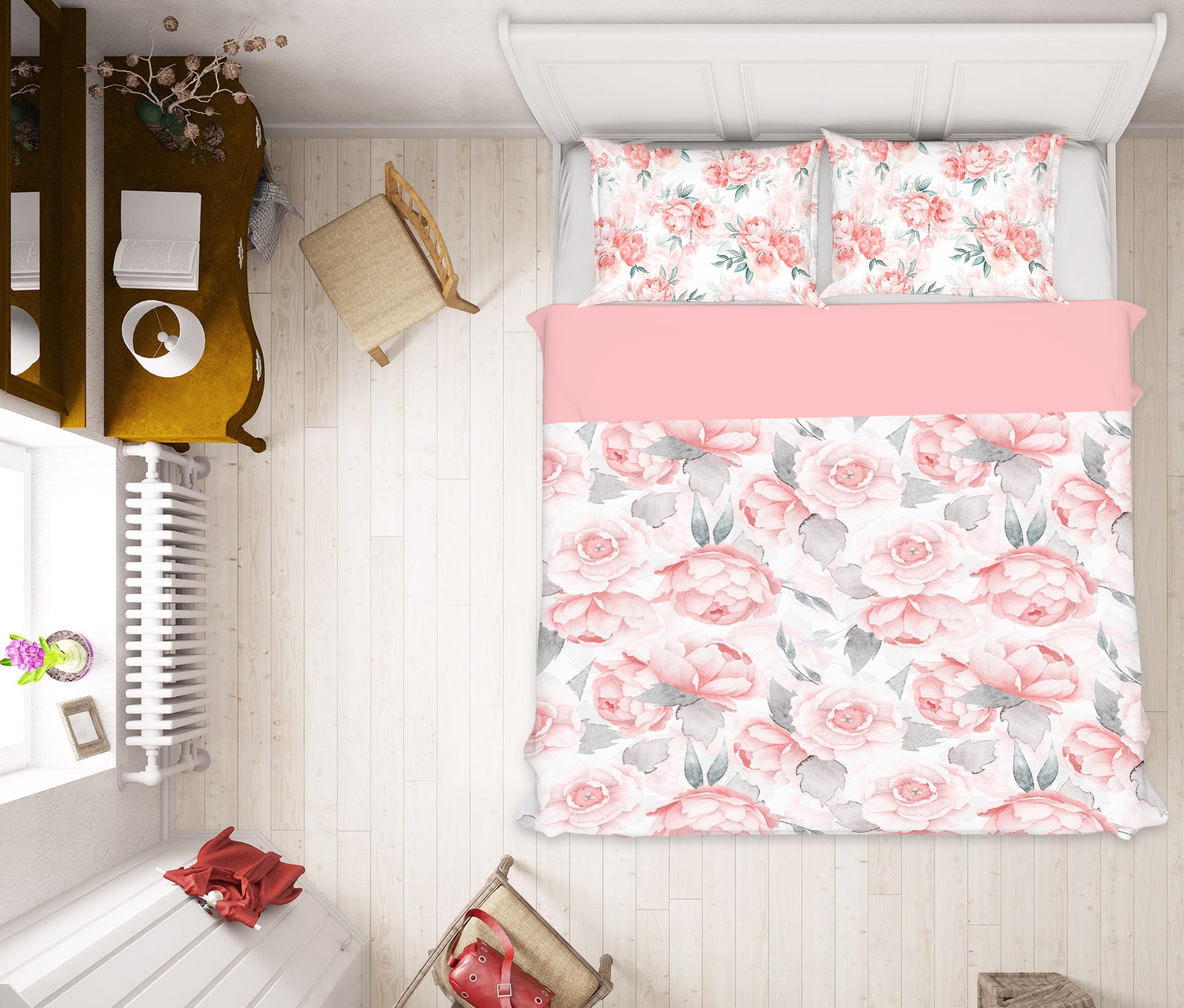 3D Pink Flower 18192 Uta Naumann Bedding Bed Pillowcases Quilt