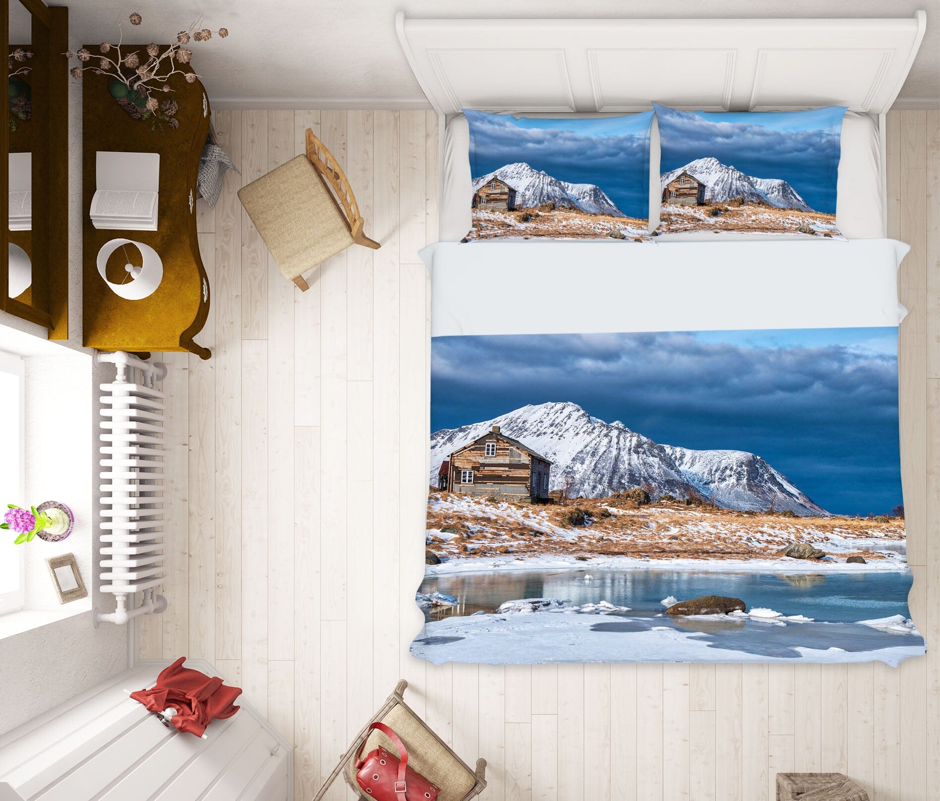 3D Snow Mountain 2142 Marco Carmassi Bedding Bed Pillowcases Quilt Quiet Covers AJ Creativity Home 