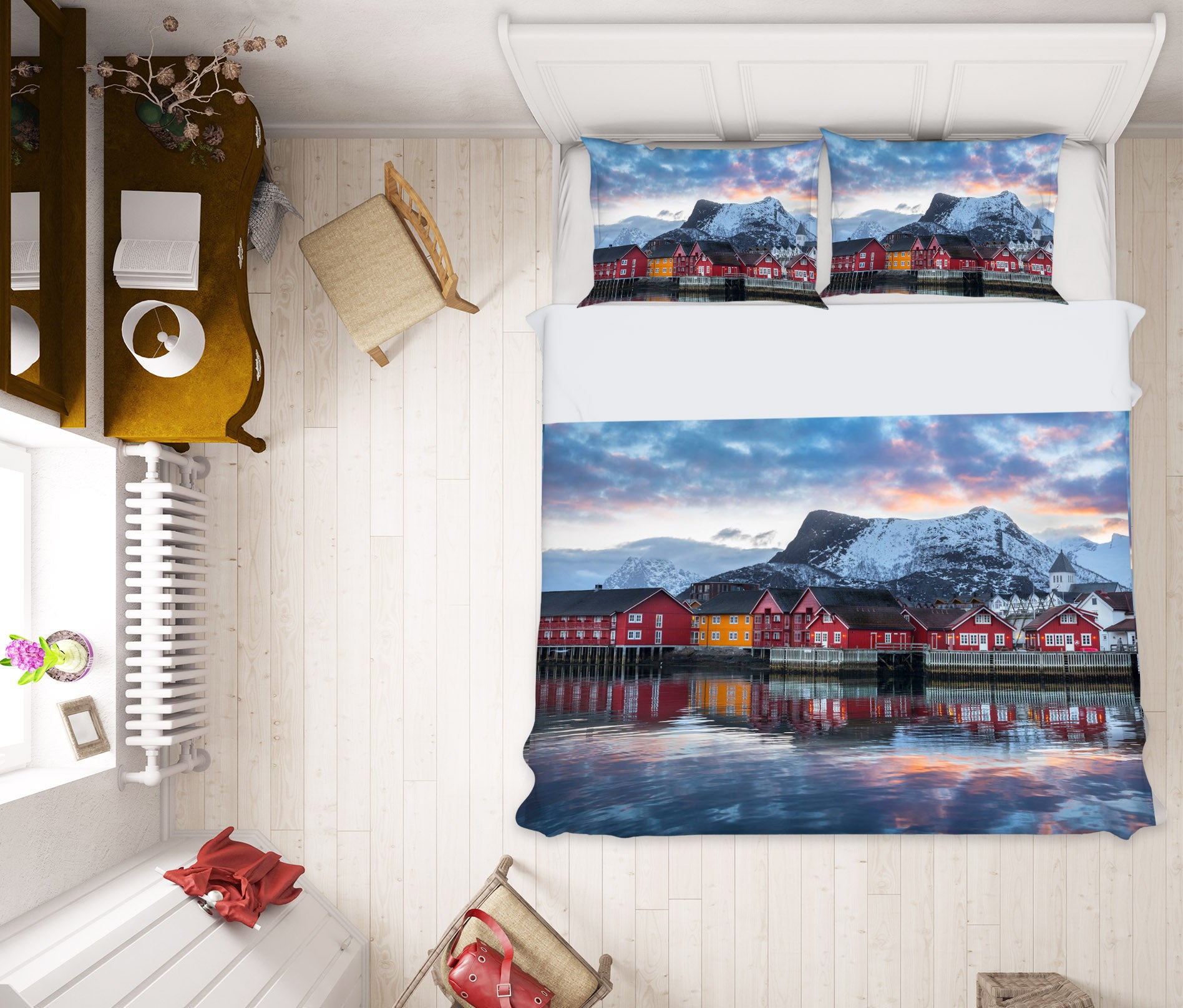 3D Mountain Hut 095 Marco Carmassi Bedding Bed Pillowcases Quilt