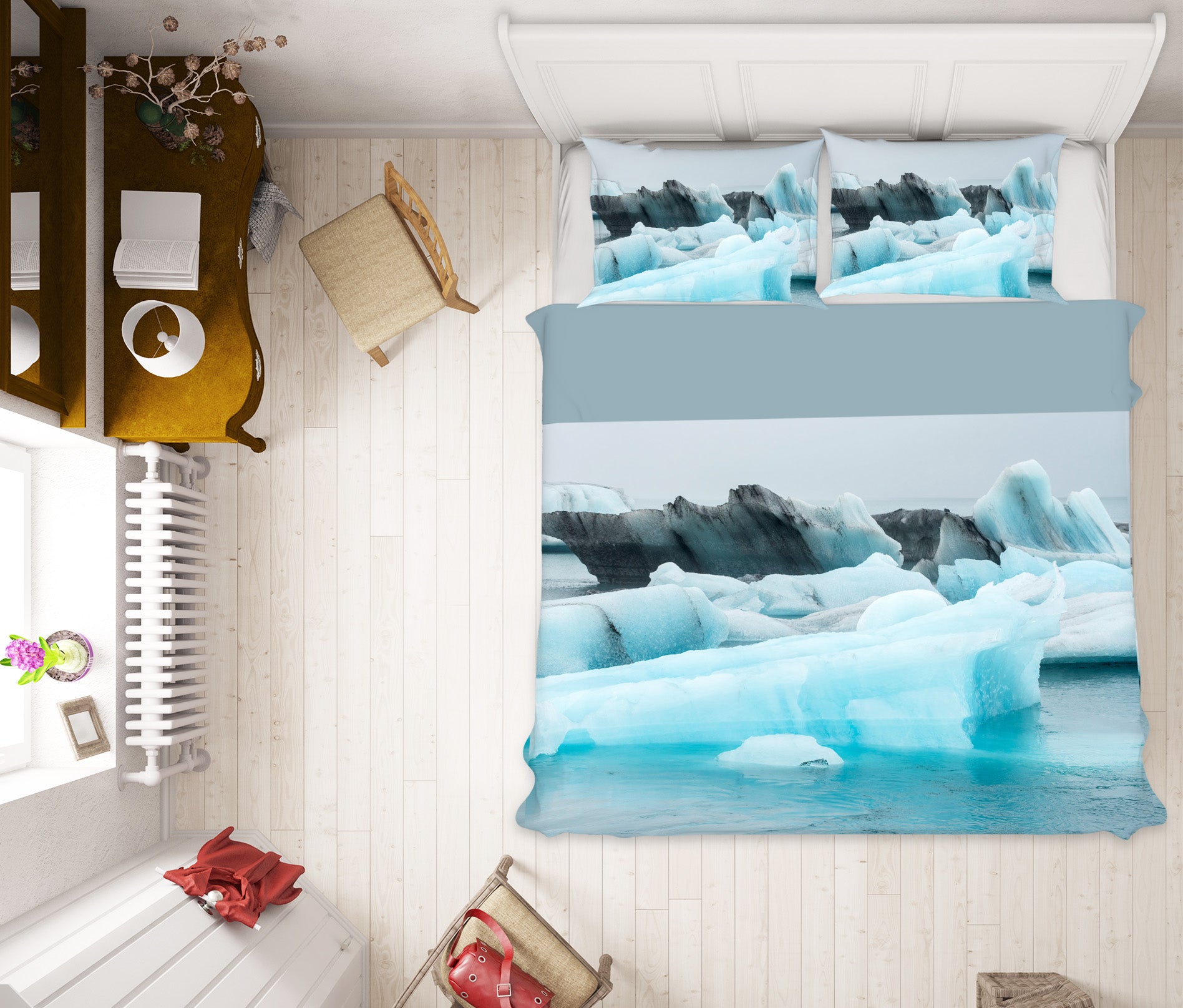 3D Ice Sea 067 Marco Carmassi Bedding Bed Pillowcases Quilt
