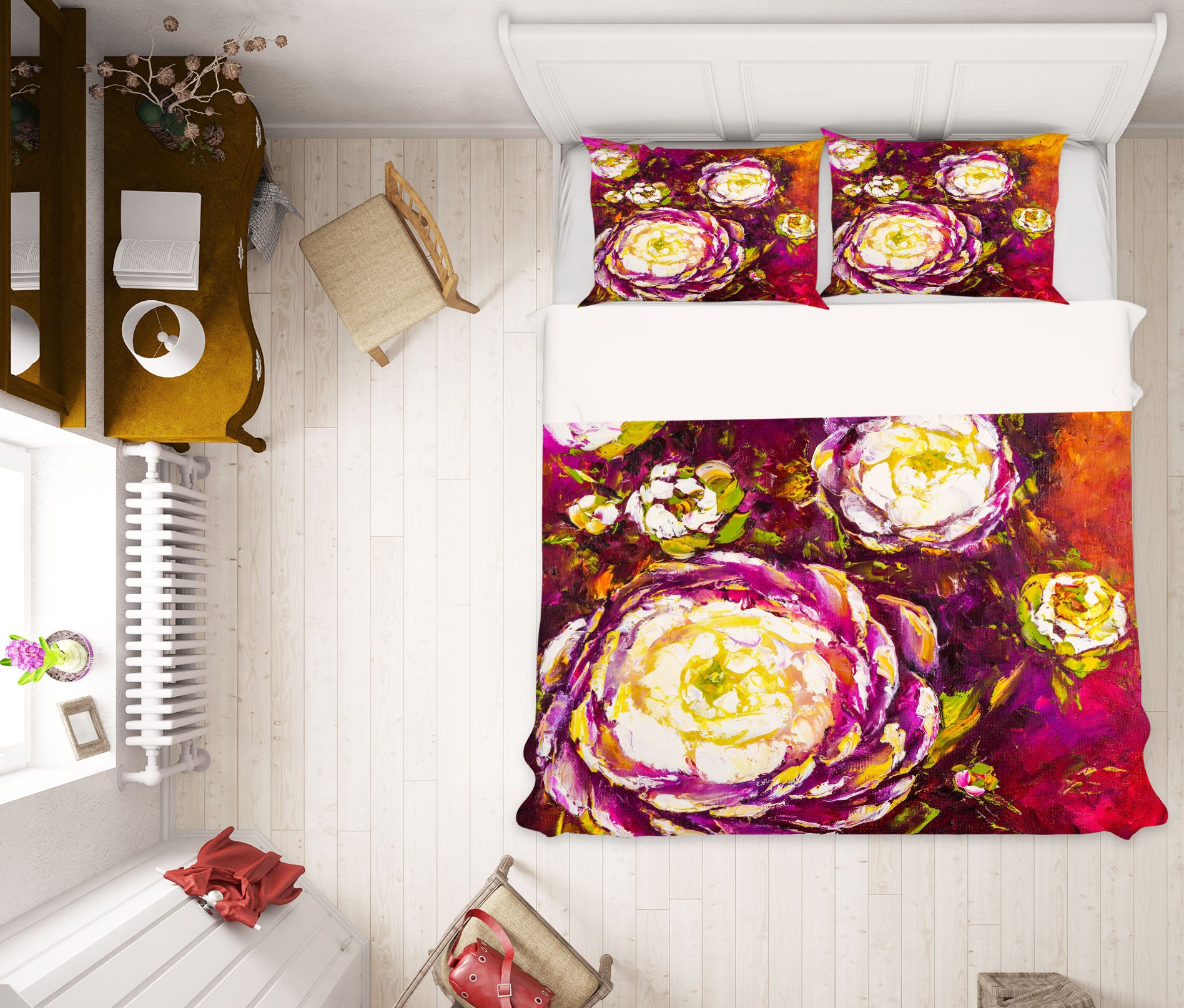 3D Purple Flower 494 Skromova Marina Bedding Bed Pillowcases Quilt