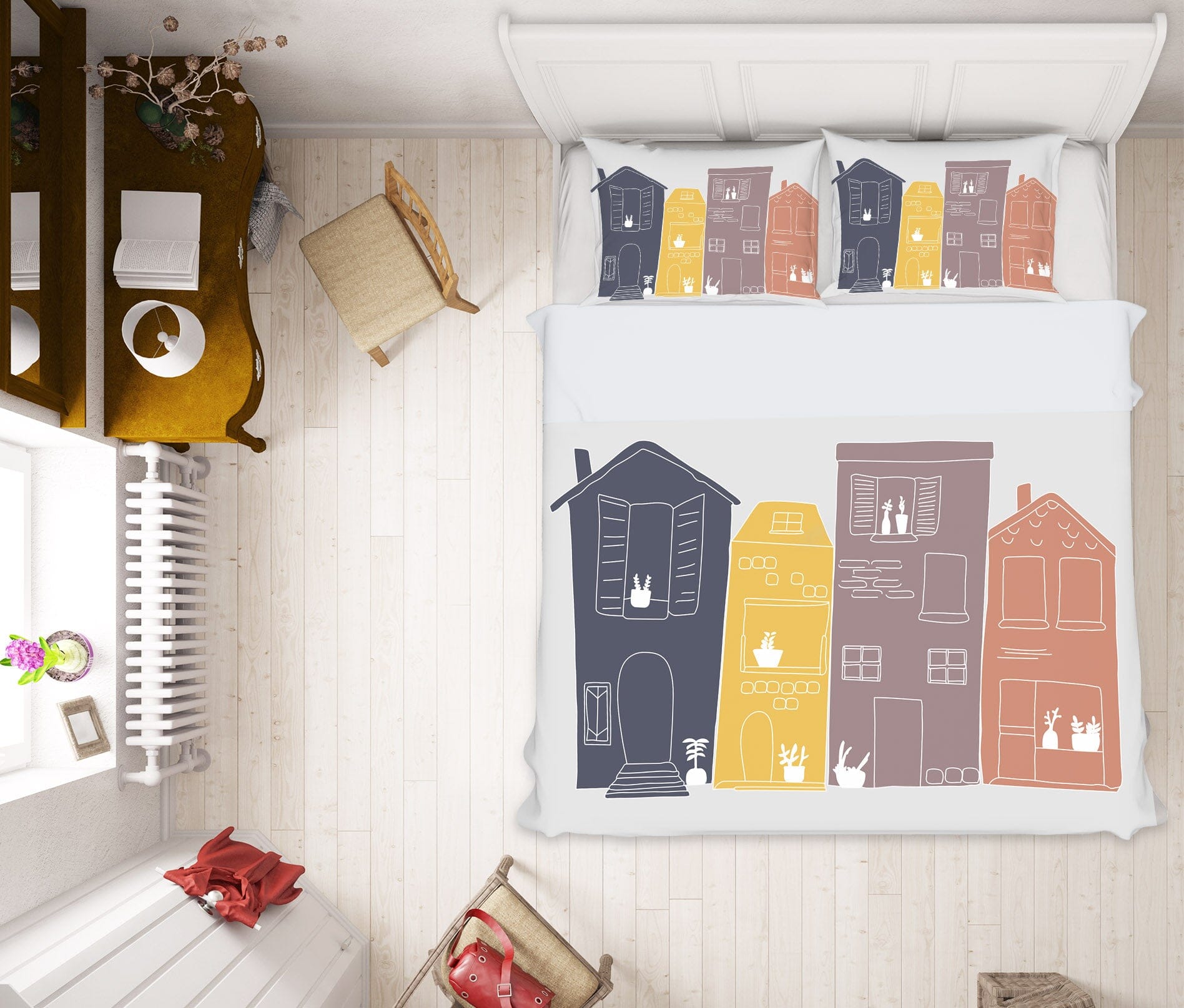 3D Color House 2105 Jillian Helvey Bedding Bed Pillowcases Quilt Quiet Covers AJ Creativity Home 