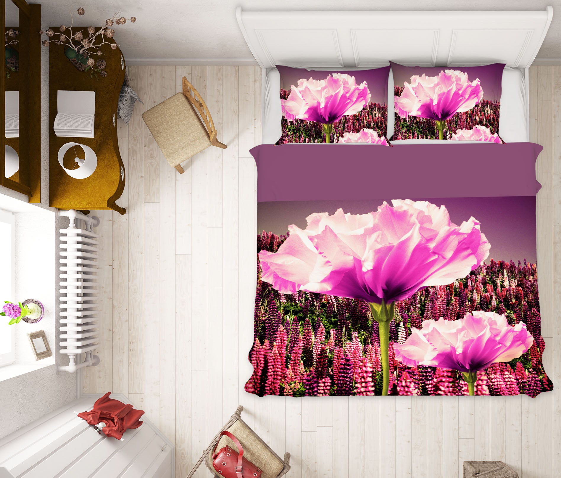 3D Flowers 15216 Bed Pillowcases Quilt