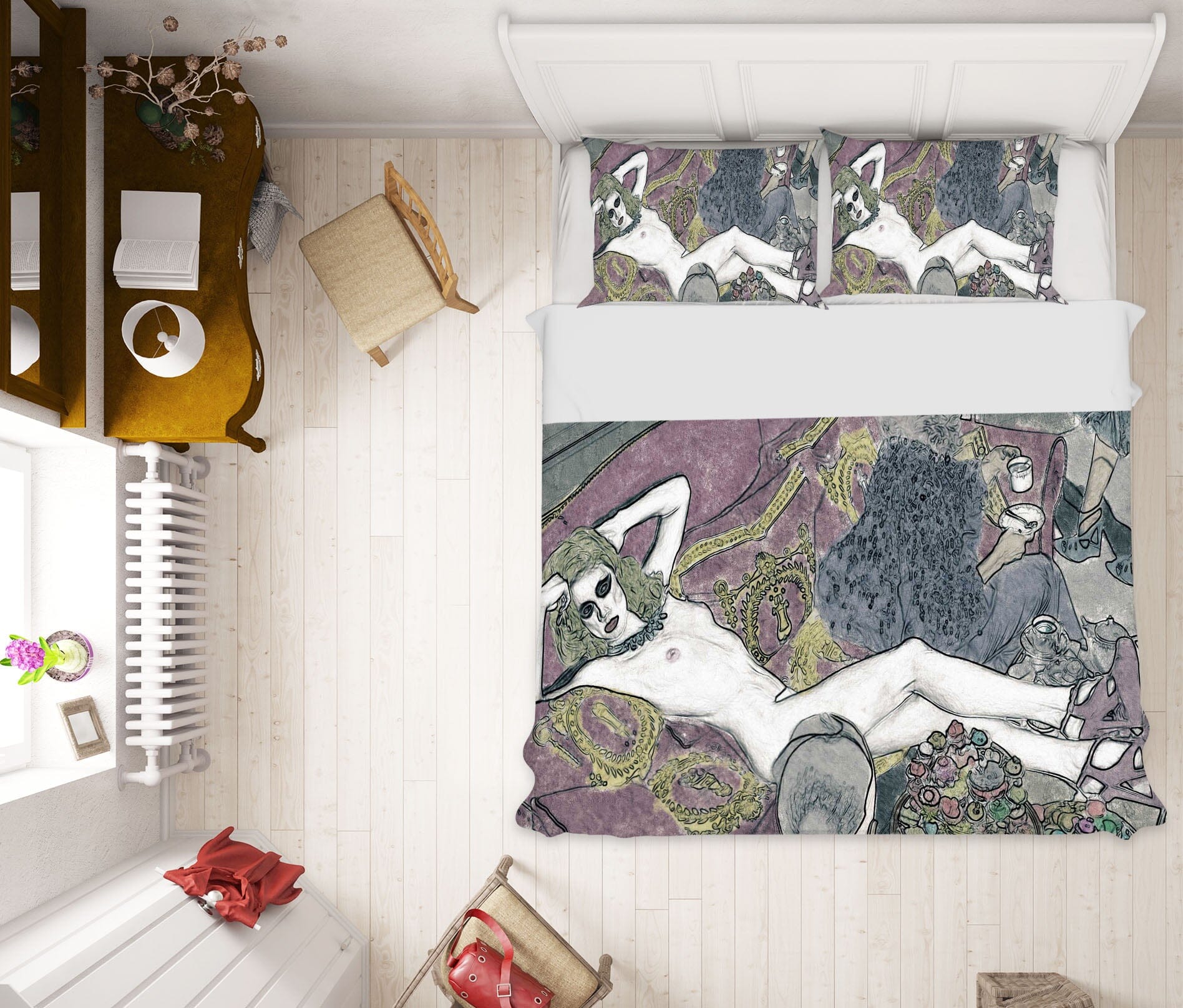 3D Lounge Chair Girl 2007 Marco Cavazzana Bedding Bed Pillowcases Quilt Quiet Covers AJ Creativity Home 