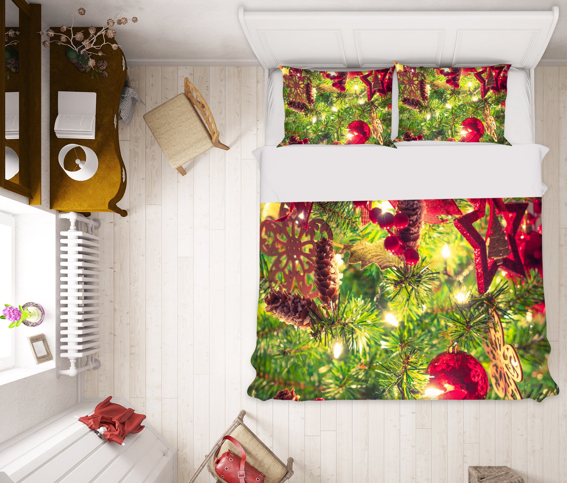 3D Branches Pendant 51059 Christmas Quilt Duvet Cover Xmas Bed Pillowcases