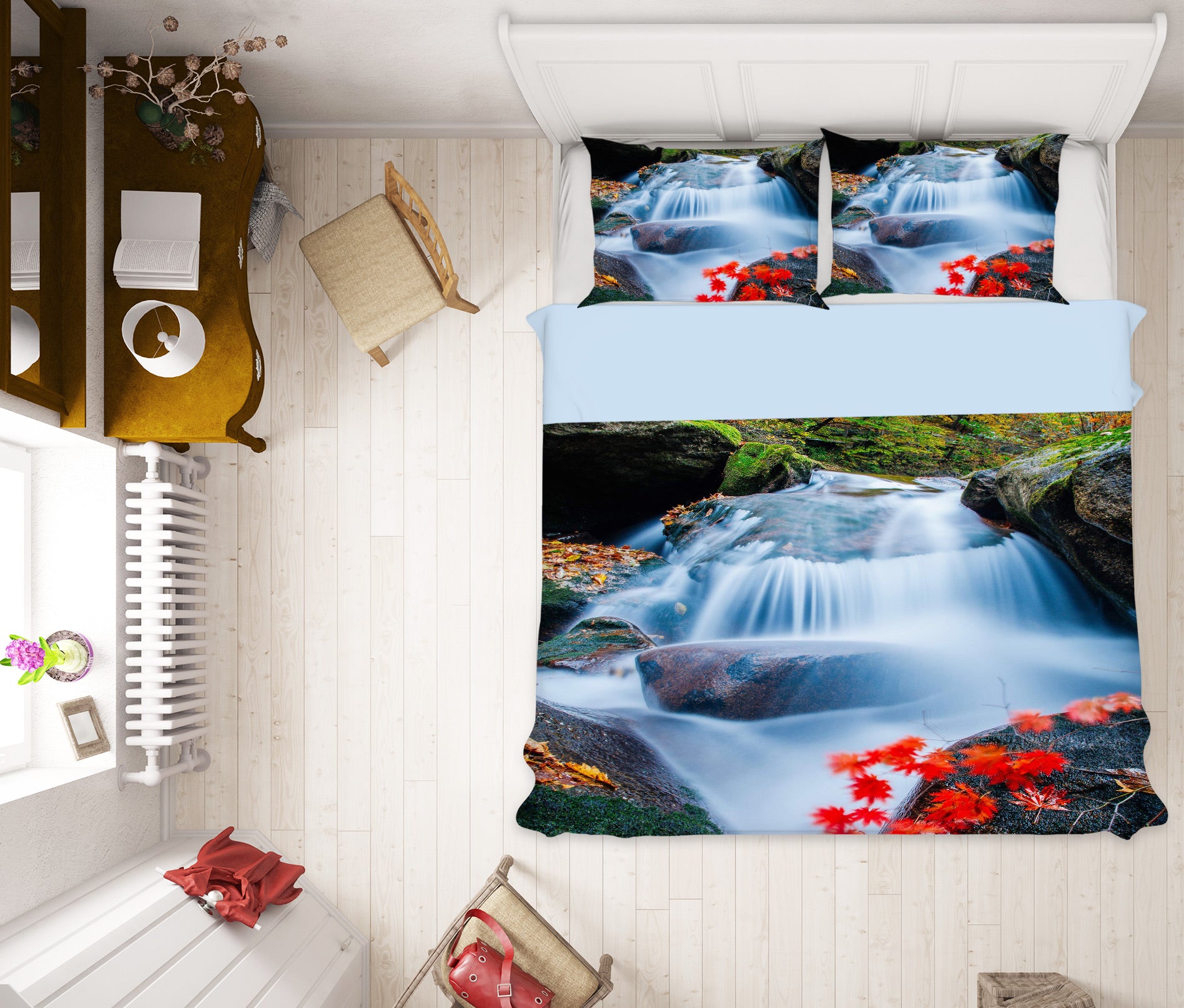 3D Waterfall 16121 Bed Pillowcases Quilt
