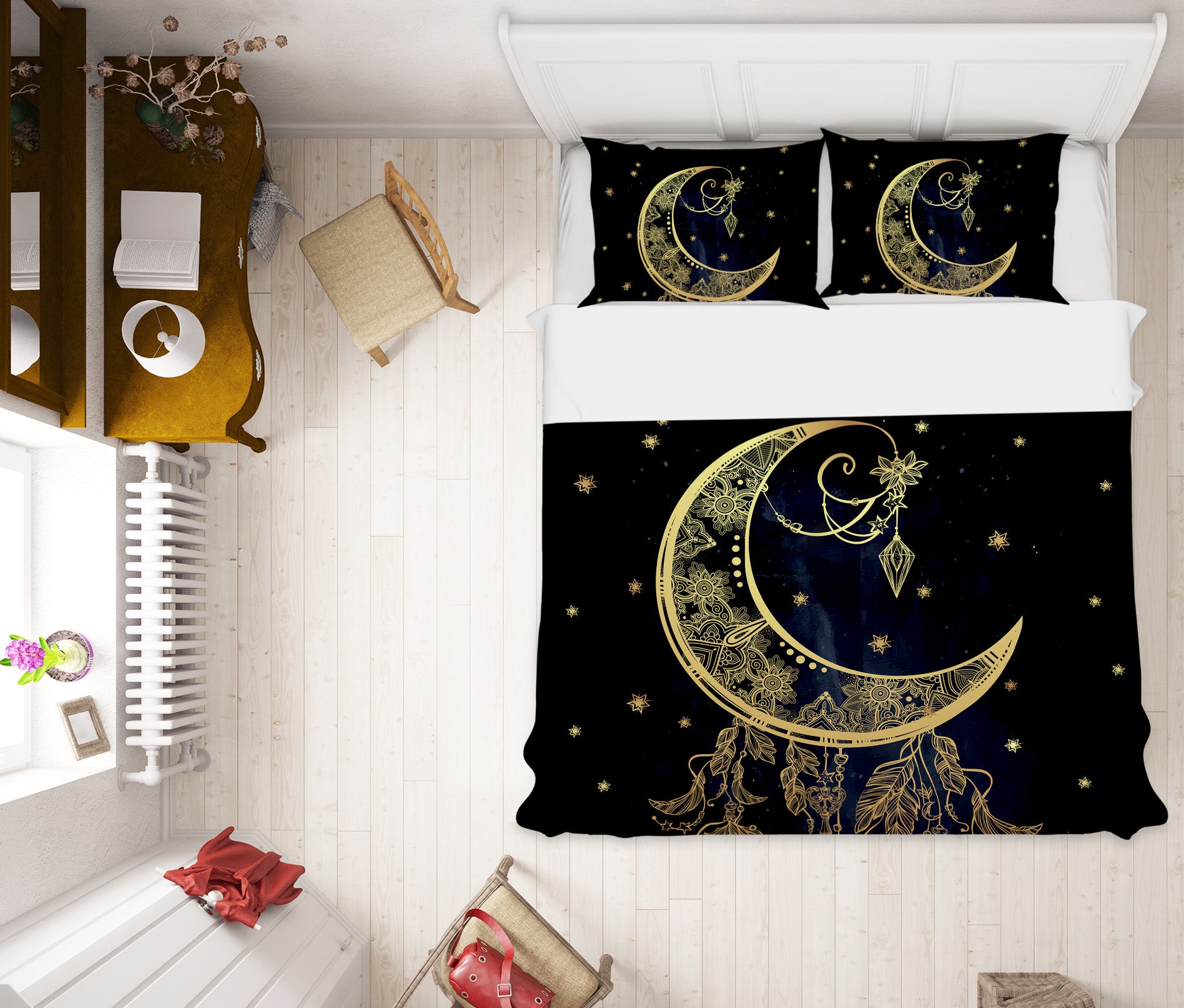 3D Moon 63186 Bed Pillowcases Quilt
