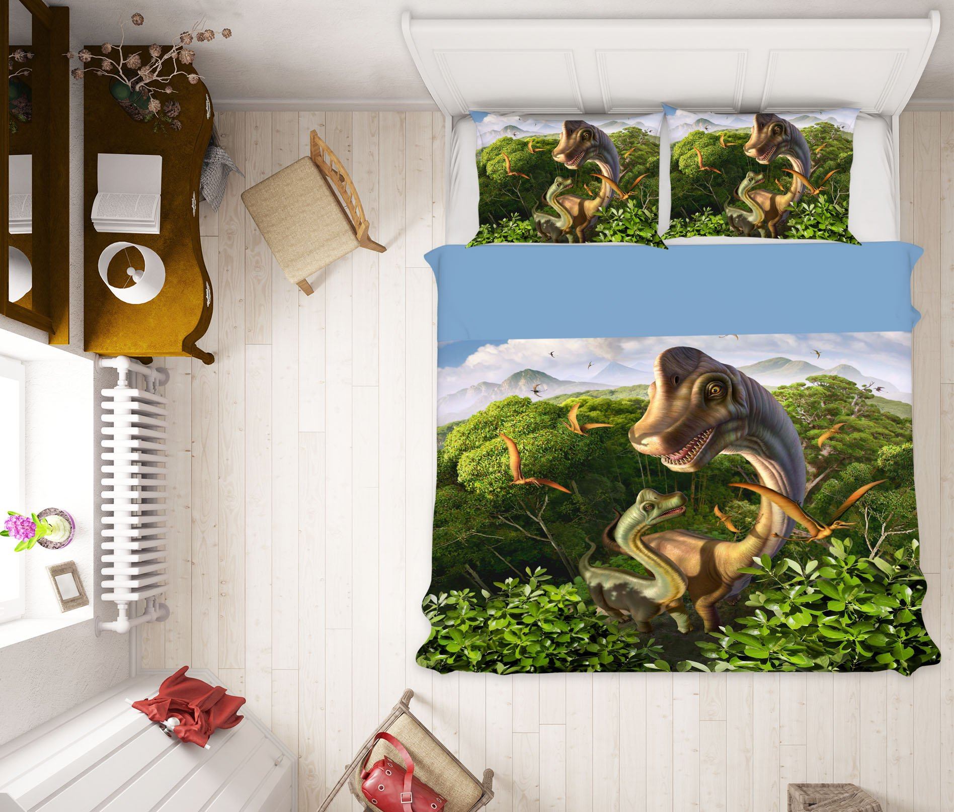 3D Brachiosaurus 2102 Jerry LoFaro bedding Bed Pillowcases Quilt Quiet Covers AJ Creativity Home 