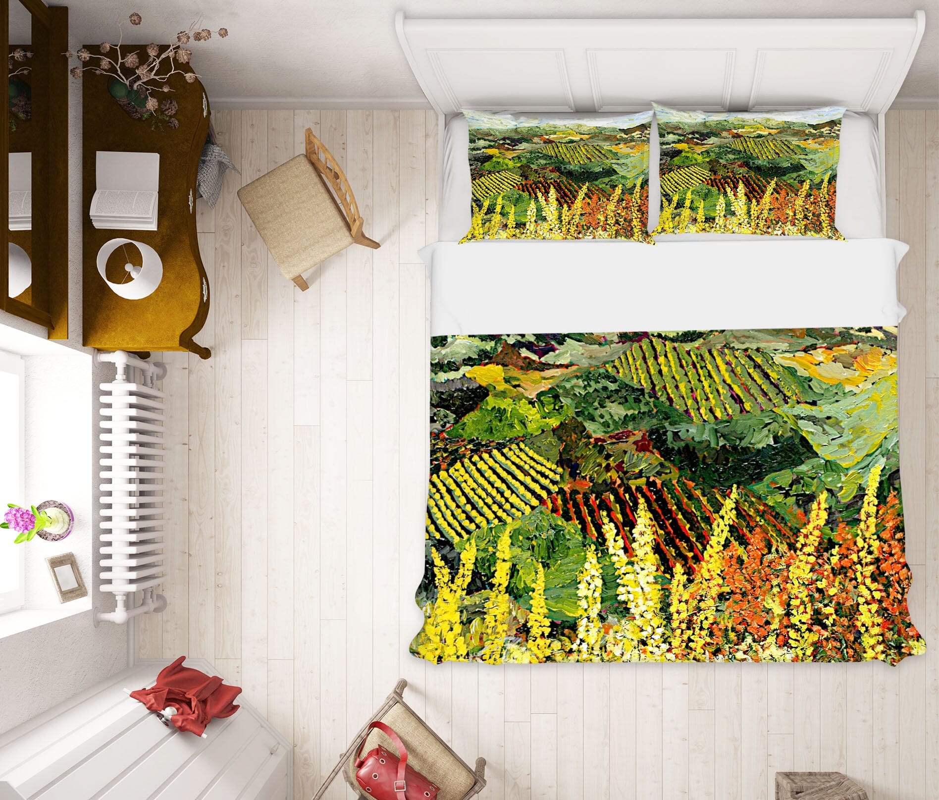 3D Flower Field 2006 Allan P. Friedlander Bedding Bed Pillowcases Quilt Quiet Covers AJ Creativity Home 