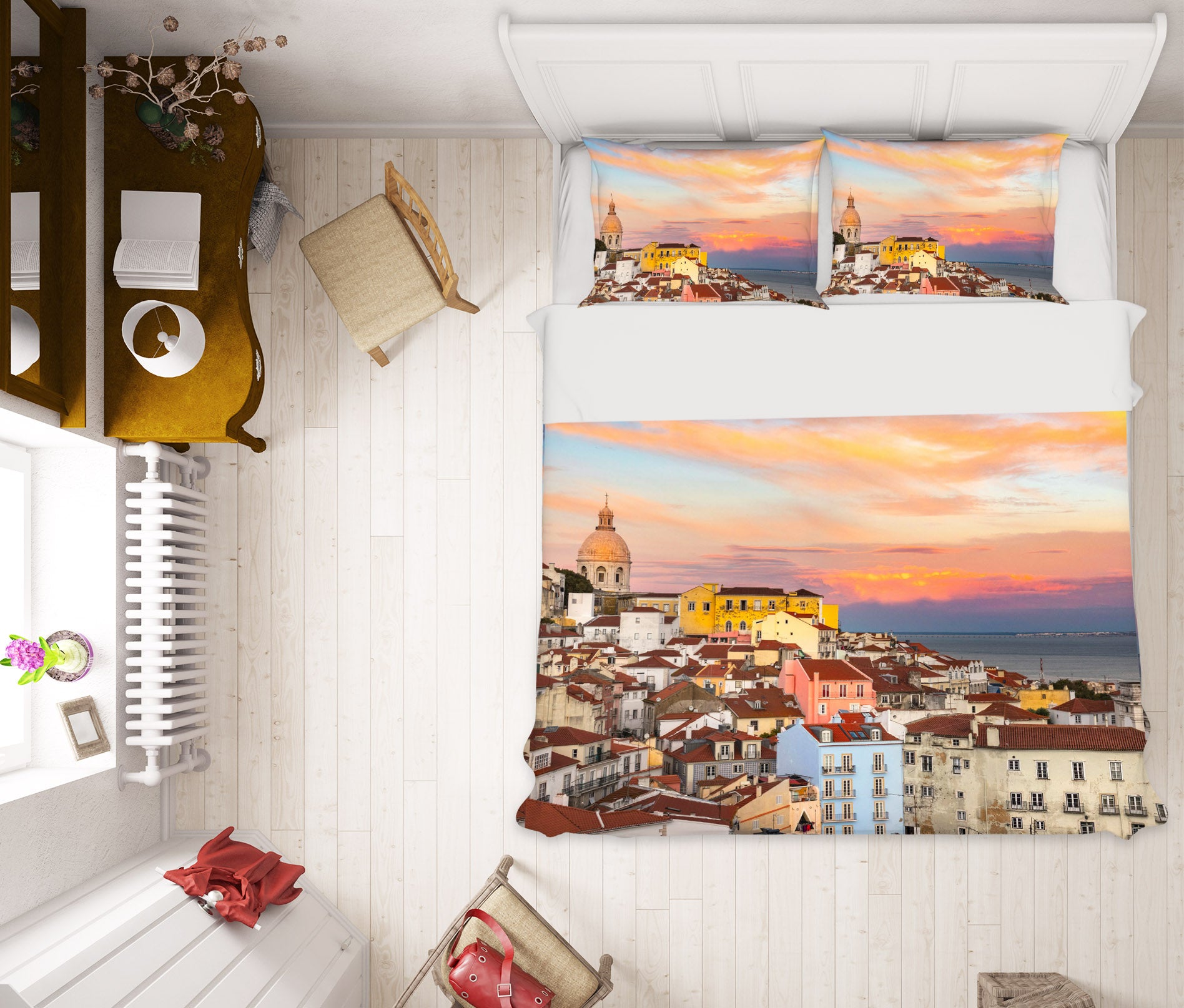 3D Sunset Town 041 Marco Carmassi Bedding Bed Pillowcases Quilt