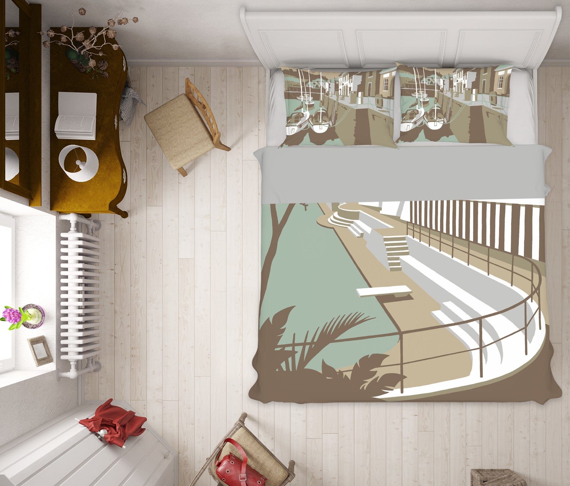 3D Penzance Pool 2037 Steve Read Bedding Bed Pillowcases Quilt Quiet Covers AJ Creativity Home 