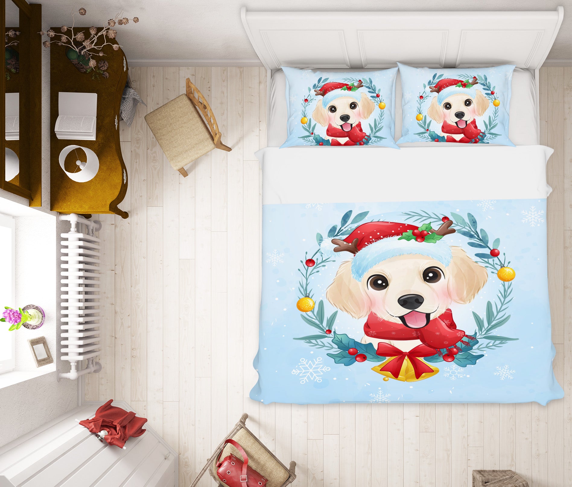 3D Cute Dog 63200 Bed Pillowcases Quilt