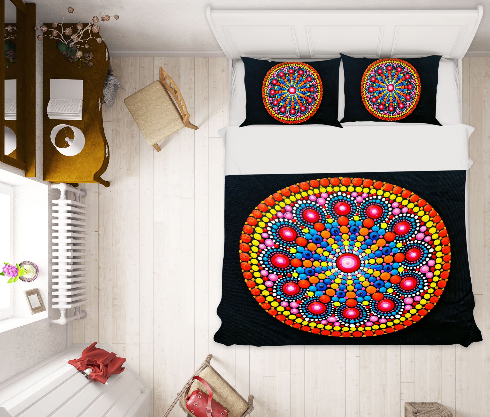 3D Circle Pattern 59019 Bed Pillowcases Quilt