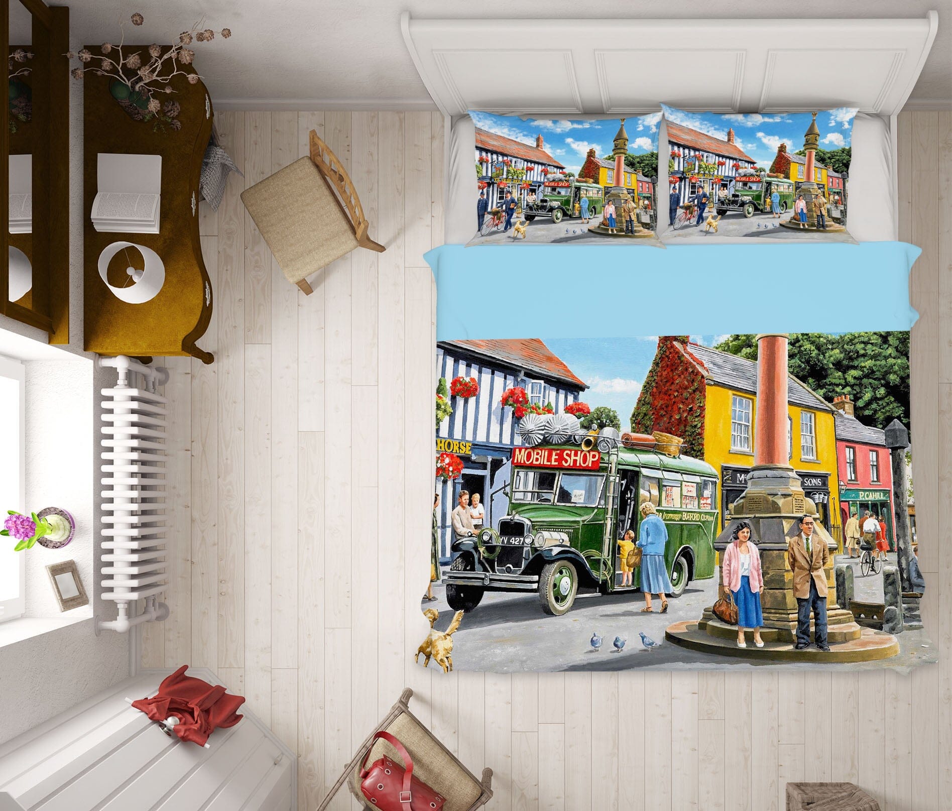 3D In The Market Place 2031 Trevor Mitchell bedding Bed Pillowcases Quilt Quiet Covers AJ Creativity Home 