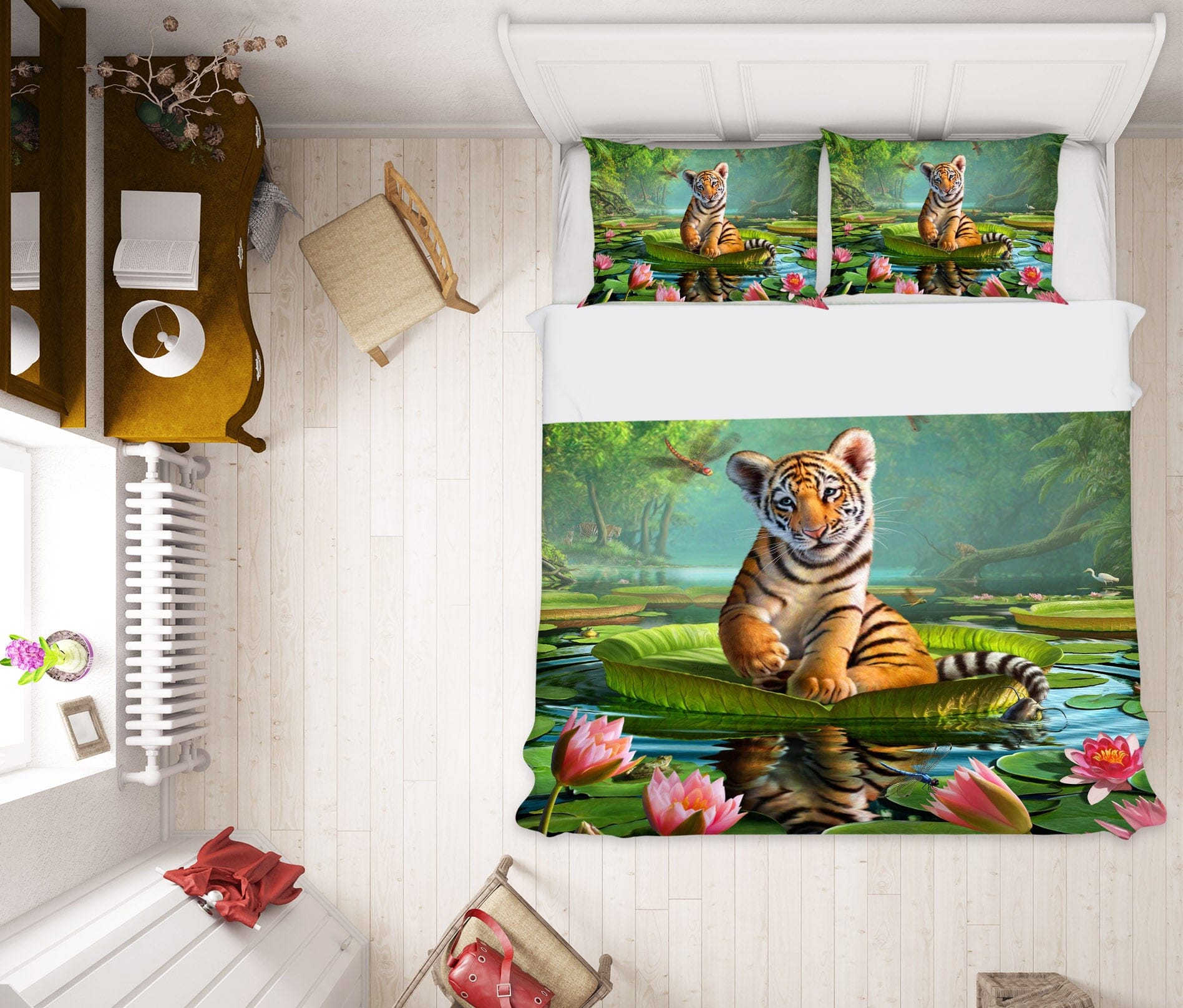 3D Tiger Lily 2109 Jerry LoFaro bedding Bed Pillowcases Quilt Quiet Covers AJ Creativity Home 