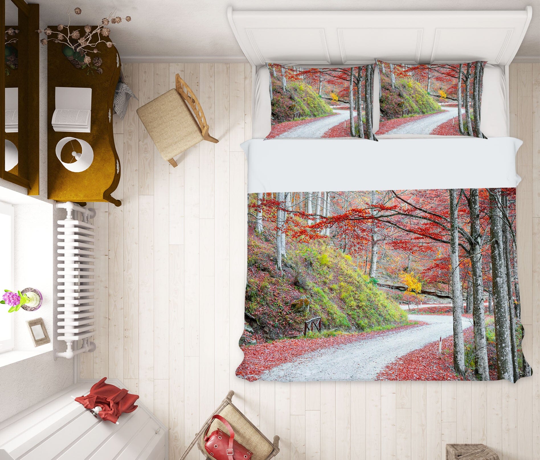 3D Maple Trail 2105 Marco Carmassi Bedding Bed Pillowcases Quilt Quiet Covers AJ Creativity Home 