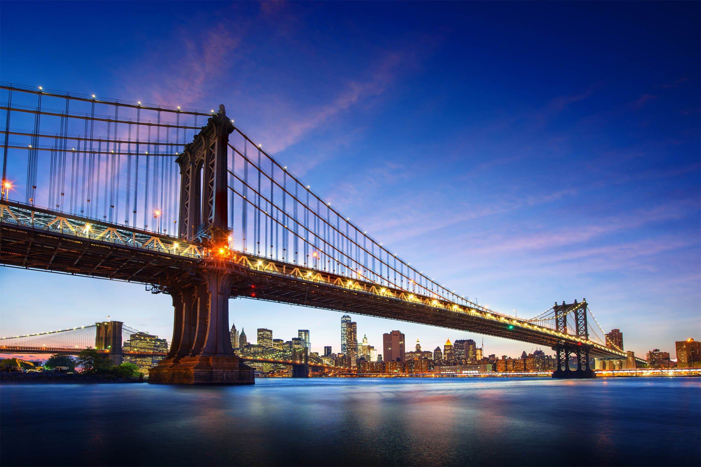 3D New York Bridges 701 Kitchen Mat Floor Mural Wallpaper AJ Wallpaper 