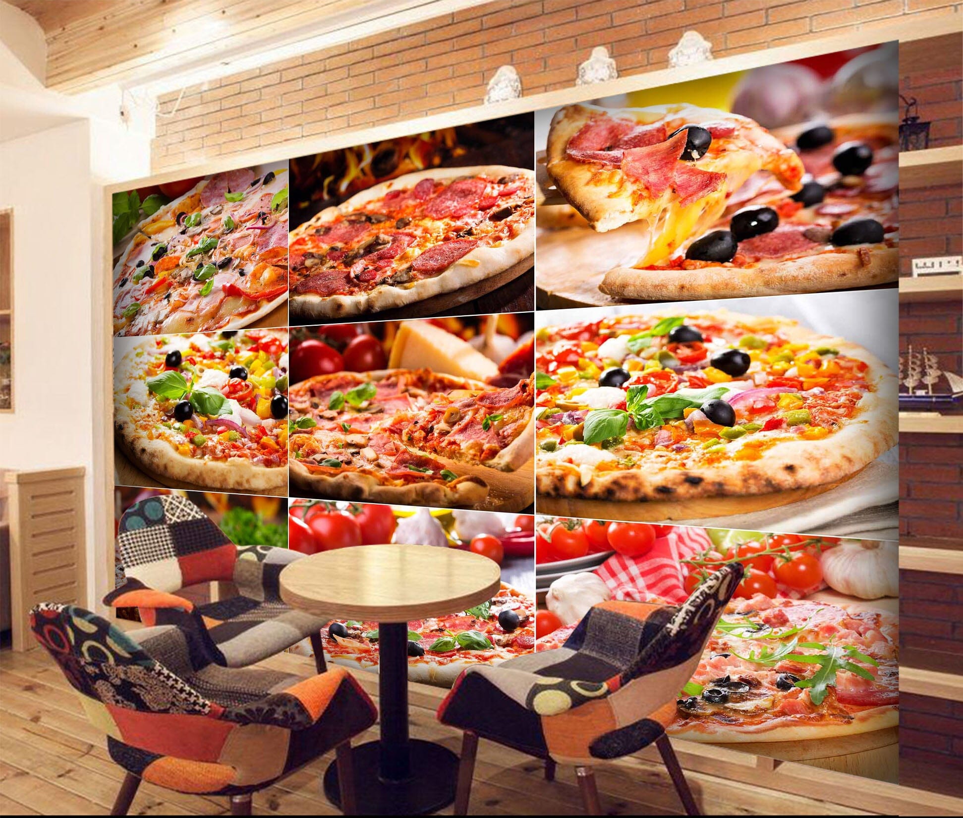 3D Freshly Baked Pizza 1086 Wall Murals Wallpaper AJ Wallpaper 2 
