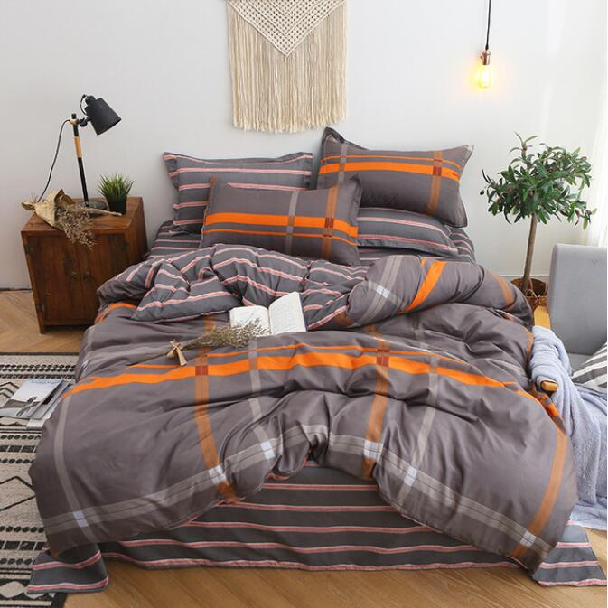 3D Brown Orange Lines 13034 Bed Pillowcases Quilt