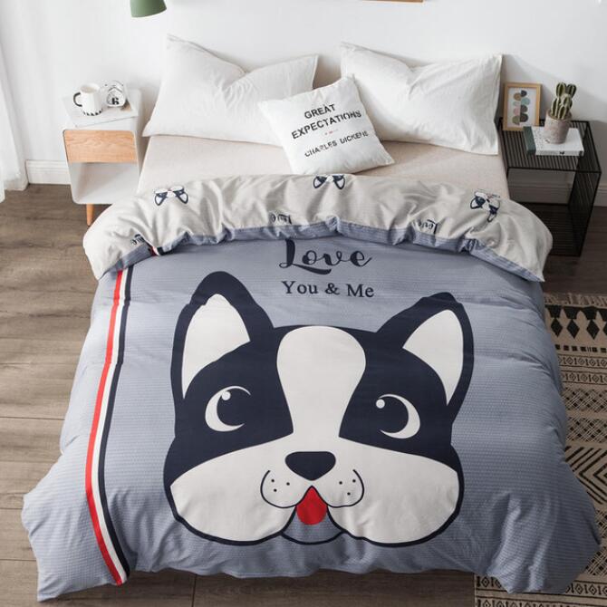 3D Cartoon Bulldog 3012 Bed Pillowcases Quilt