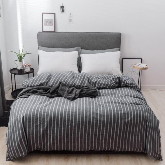 3D Black And Gray Vertical Stripes 4150 Bed Pillowcases Quilt