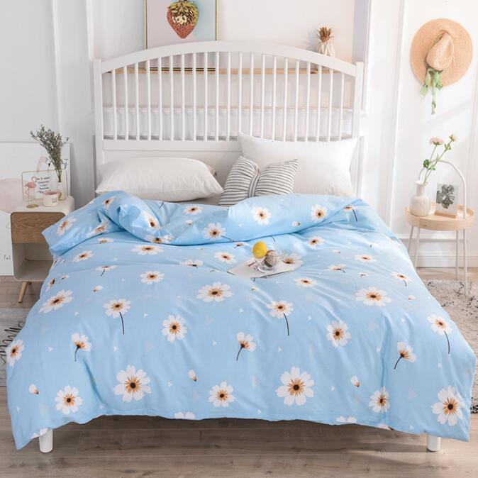 3D Light blue Chrysanthemum 4140 Bed Pillowcases Quilt