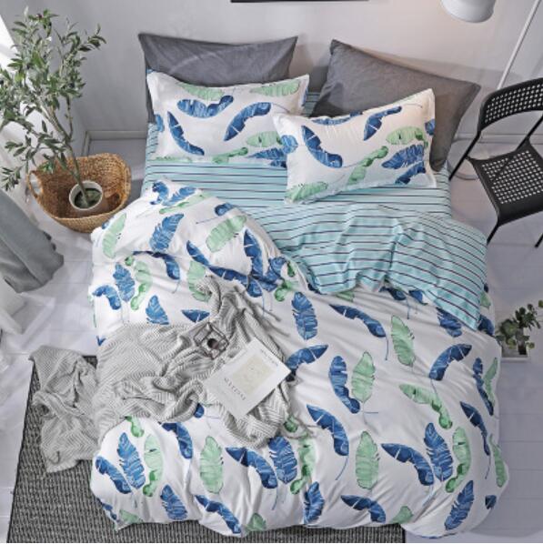3D Blue-Green Feathers 4026 Bed Pillowcases Quilt
