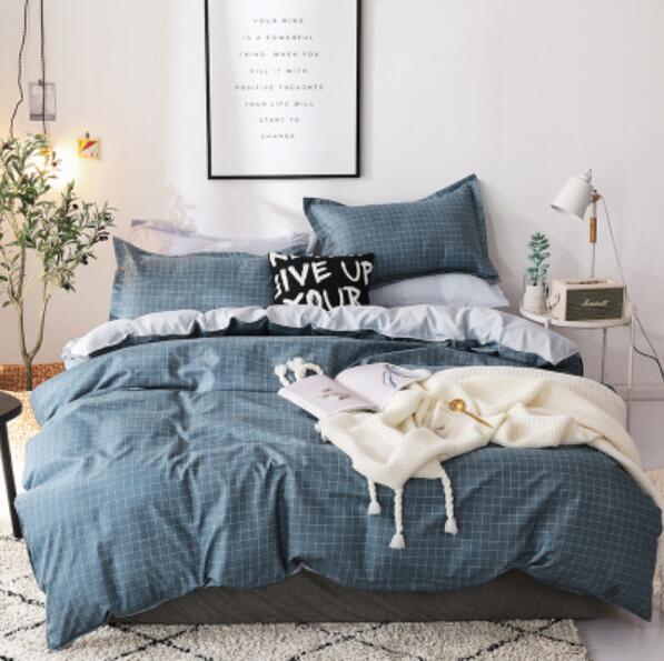 3D Dark Gray Small Grid 4036 Bed Pillowcases Quilt