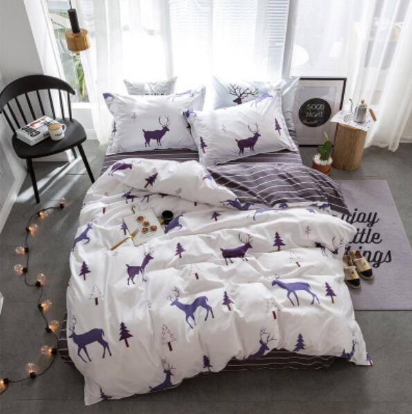 3D Deer Small Tree 4011 Bed Pillowcases Quilt