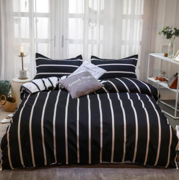 3D Black Vertical Stripes 5193 Bed Pillowcases Quilt