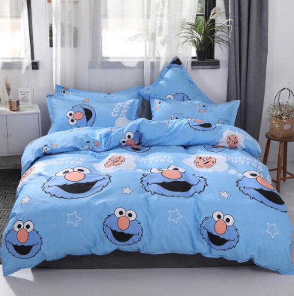 3D Blue Sesame Street 4043 Bed Pillowcases Quilt