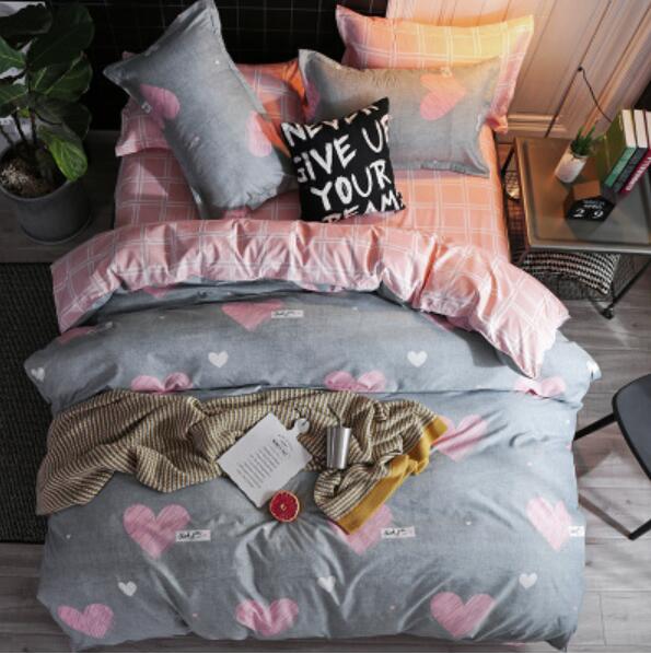 3D Grey Foundation Love Heart 4031 Bed Pillowcases Quilt