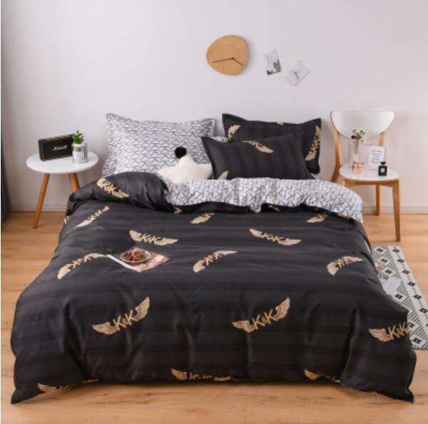 3D Black Background KK 5184 Bed Pillowcases Quilt