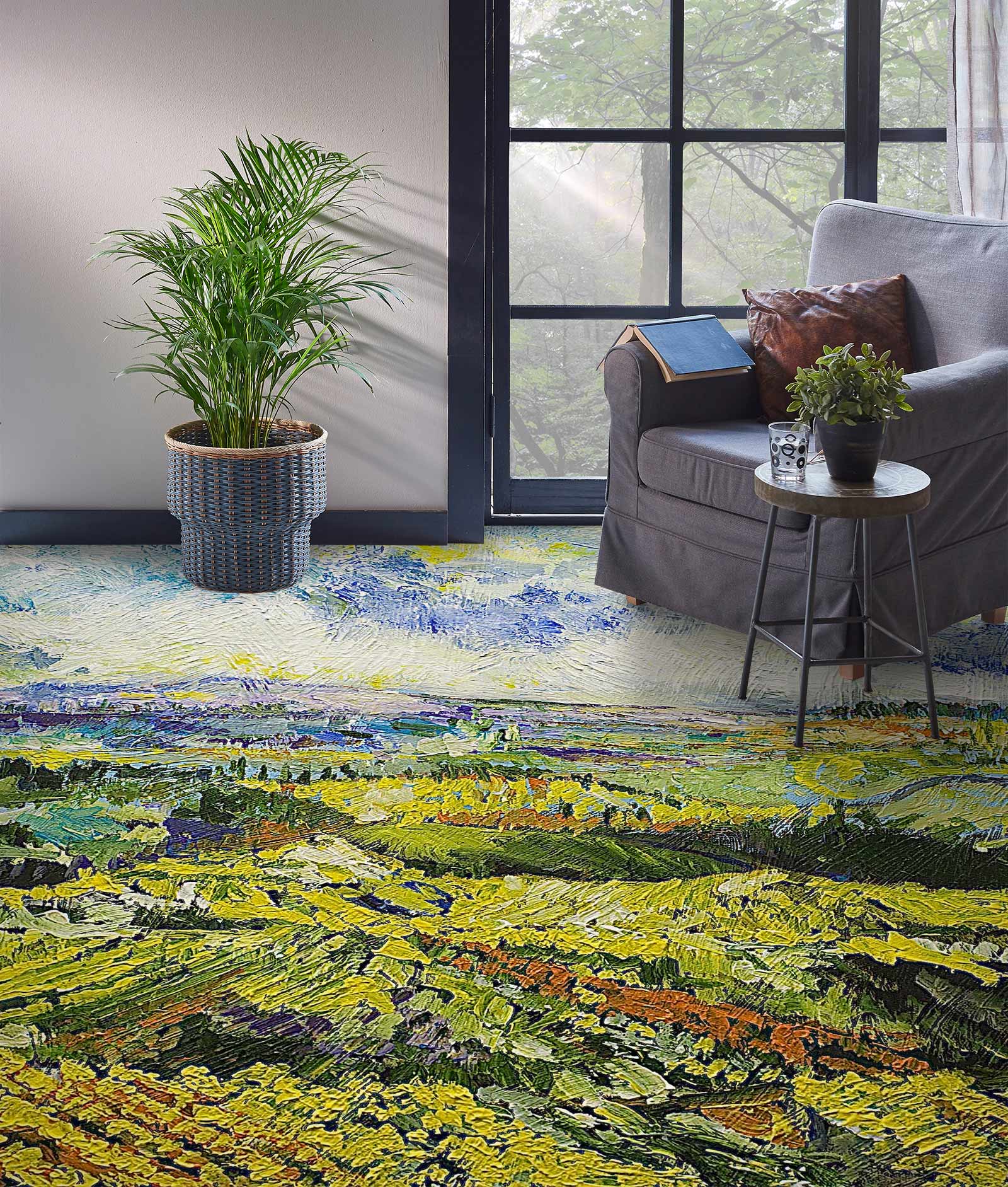 3D Lawn Field Hillside 9520 Allan P. Friedlander Floor Mural