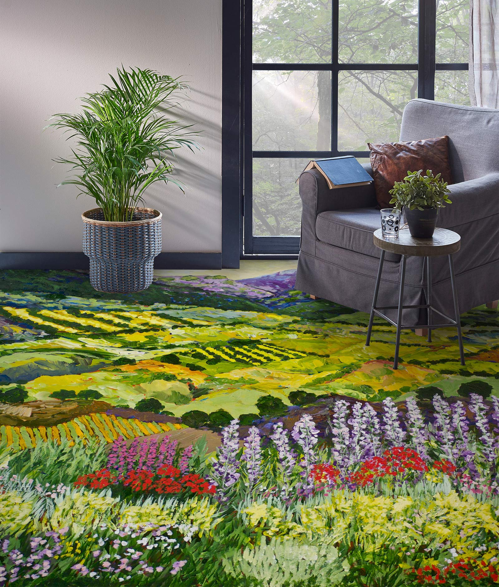 3D Meadow Flowers 9602 Allan P. Friedlander Floor Mural