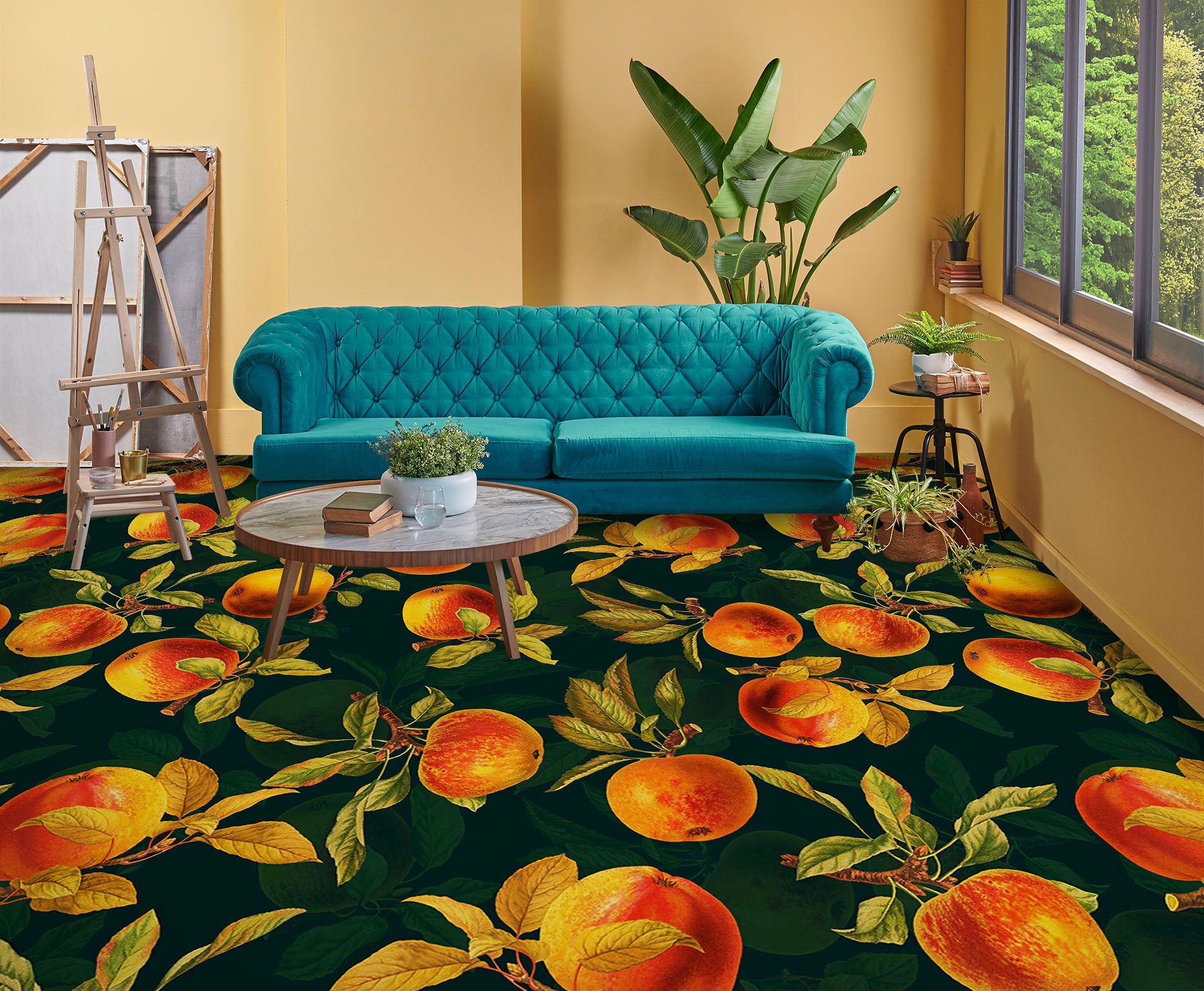 3D Peach 10010 Uta Naumann Floor Mural