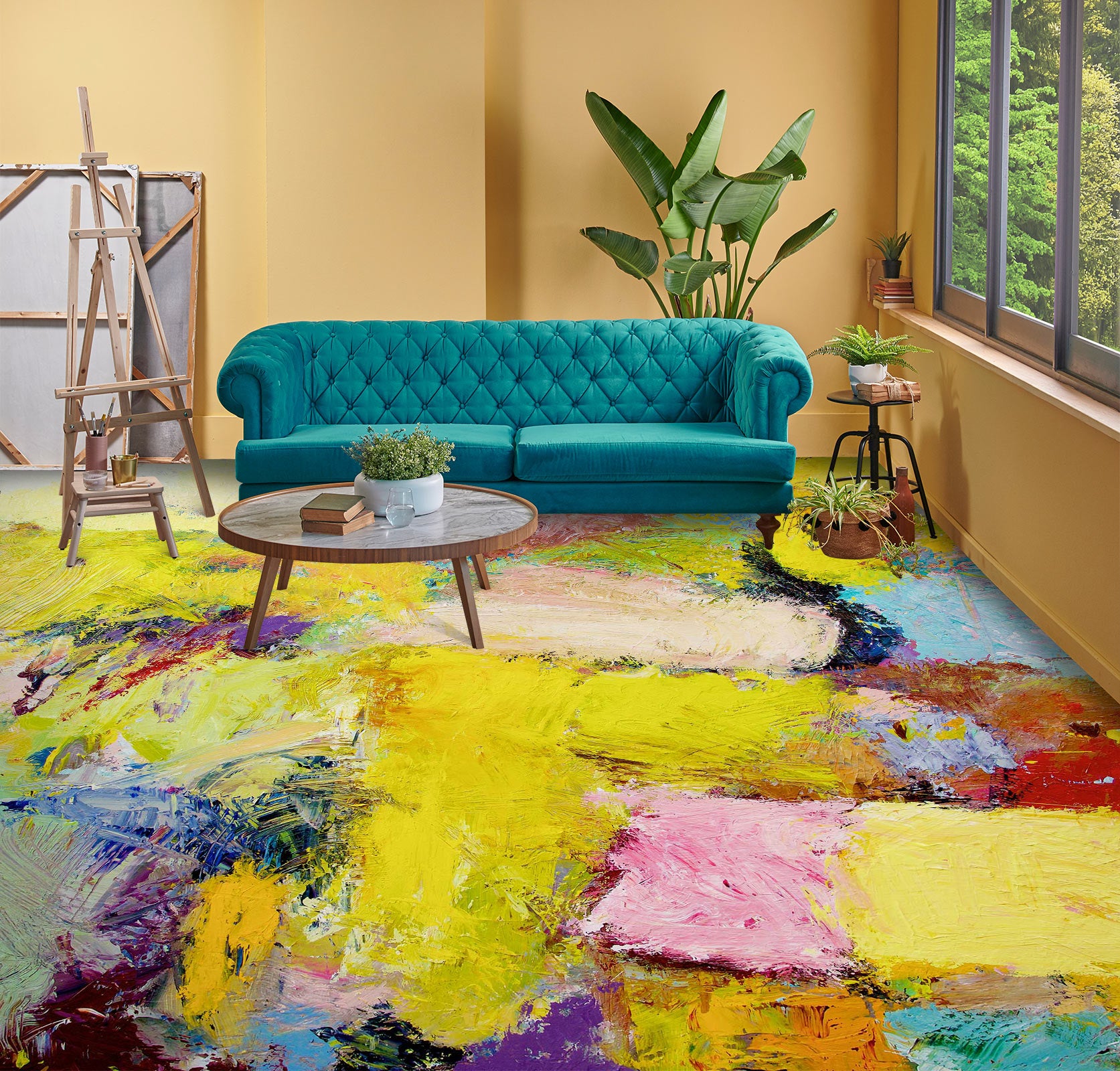 3D Color Block Pigment 9639 Allan P. Friedlander Floor Mural