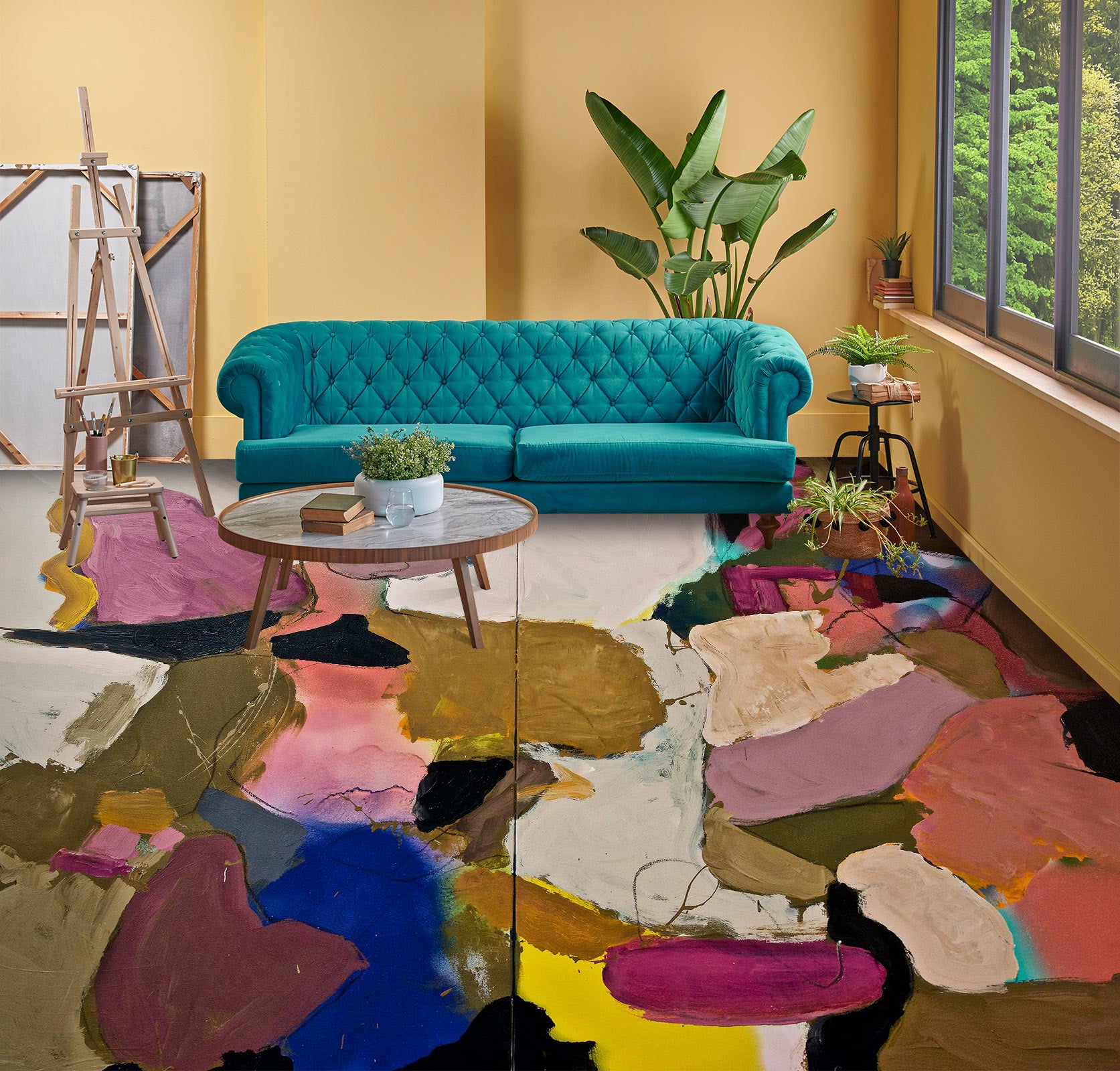 3D Color Block 9690 Allan P. Friedlander Floor Mural