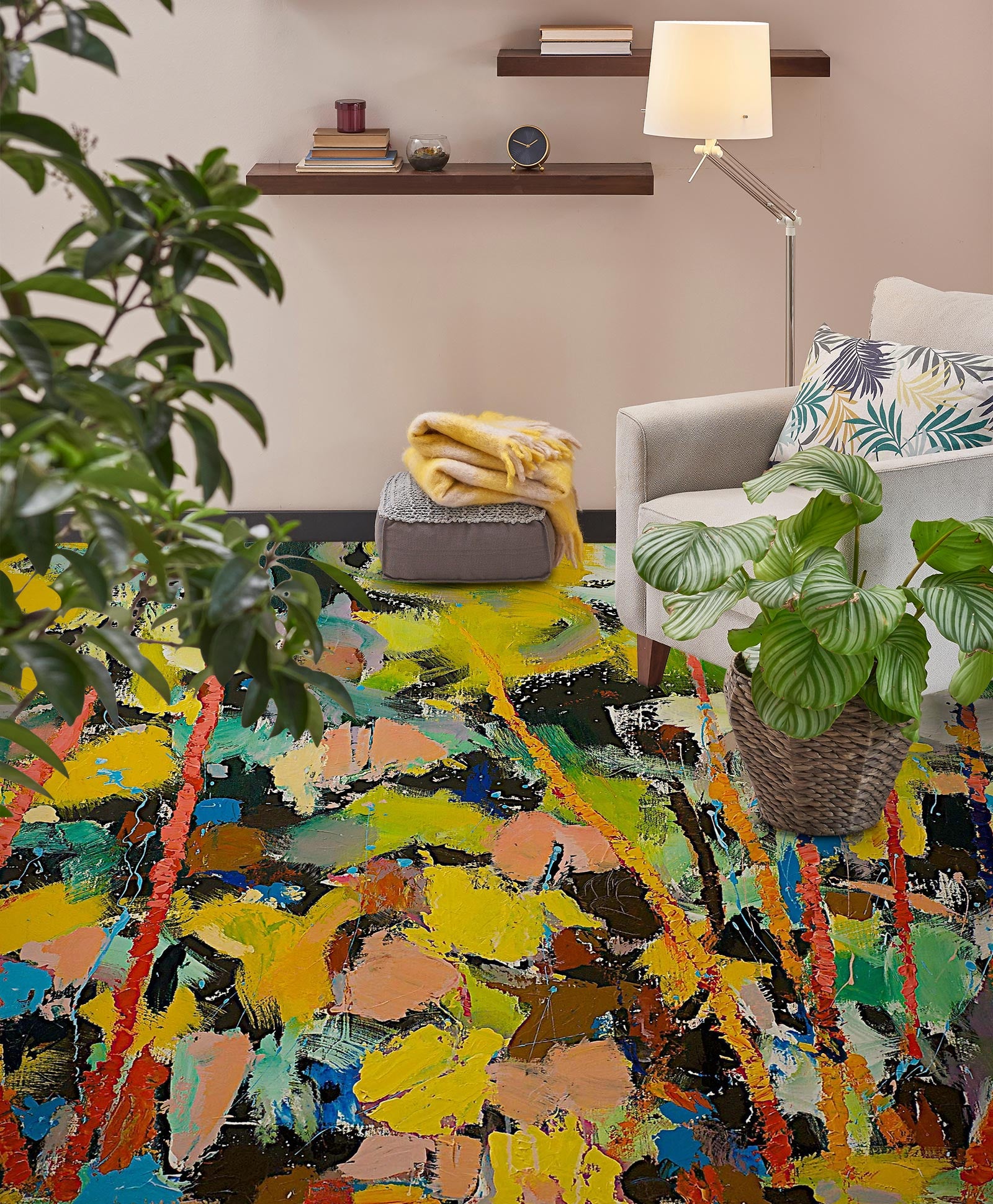 3D Color Brush Paint 9554 Allan P. Friedlander Floor Mural