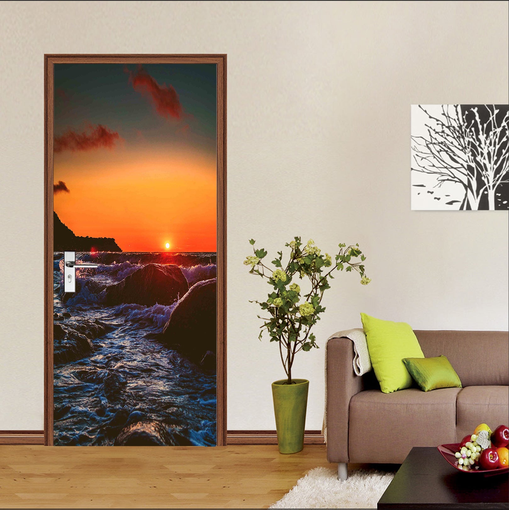3D Seaside Reef 22026 Door Mural