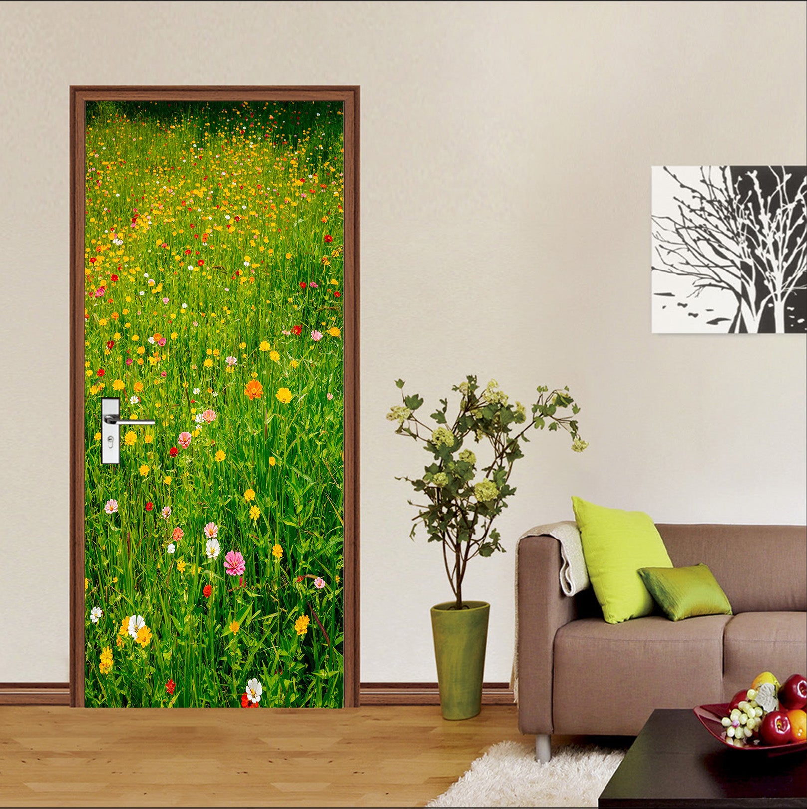3D Grass 25208 Door Mural