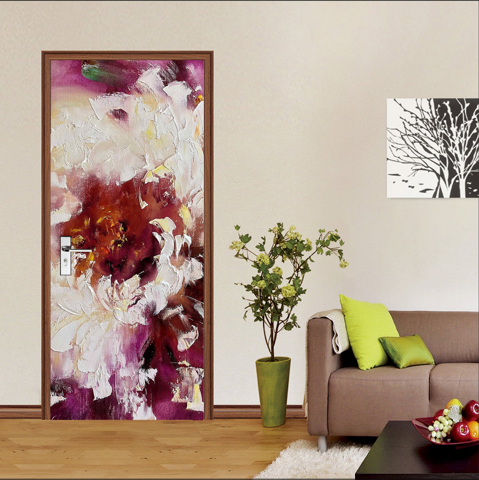 3D Nice Peony 3106 Skromova Marina Door Mural