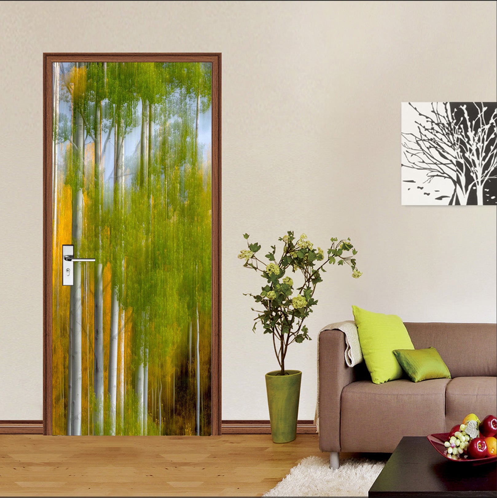 3D Trees Woods 122105 Marco Carmassi Door Mural