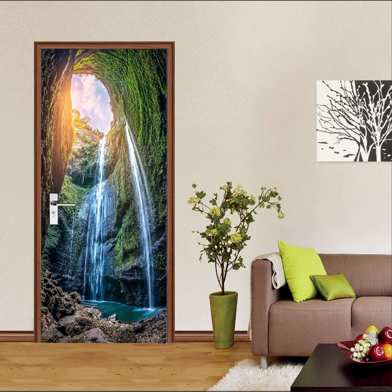 3D Stone Cave 24143 Door Mural